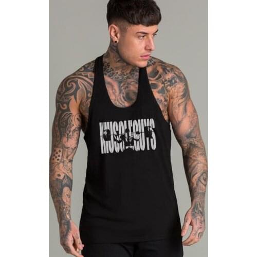 Mesh Tank Tops Men Sport Vest Singlet Solid Cotton Muscle Undershirt Clothing Bodybuilding Gyms Shirt Fitness Sleeveless Shirt