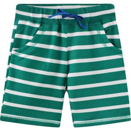 Jumping Meters Fashion Boy Pants Kids Summer Trousers Children Pants for Baby Boys Shorts beach loose cool stripe Green Pants