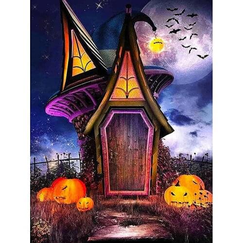 5D DIY Diamond Painting Kit Full Drill Square Diamond Kit Art Halloween Gem Art and Craft Diamond Embroidery Painting Decoration