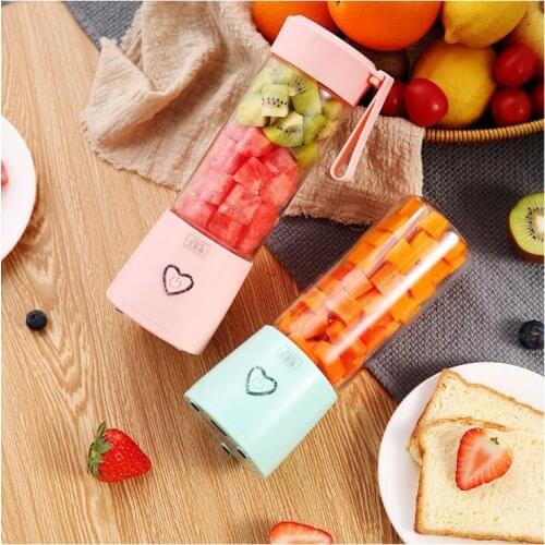 New portable household double-cup juicer, multi-function electric juicer cup, rechargeable fruit juicer