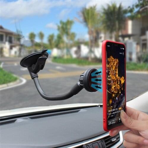 New Magnetic Phone Holder Mobile Phone Dashboard Windshield Stand Car Long Gooseneck Mount