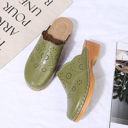 Pure color laser printing2021The new European and American Summer and Autumn comfortable ladies slippers with large size high he