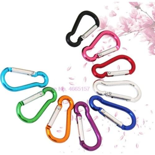 By DHL or FEDEX 5000pcs Aluminum Alloy Carabiner Spring Snap Clip Hooks Keychain Climbing Hiking Outdoor Activities durable