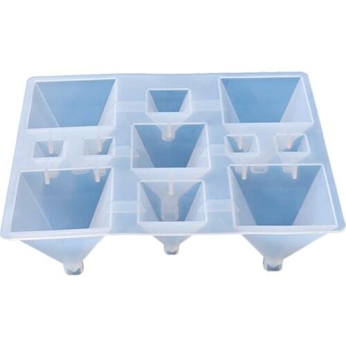 1PC Pyramid Cones Shaped Silicone Jewelry Mold UV Resin Epoxy Tools Jewelry Making Tools DIY Pendant Molds DIY Cake Model