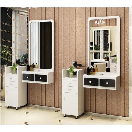 Special mirror for make-up simple hair salon single screen building hairdressing mirror stand floor type modern retro fitting mi