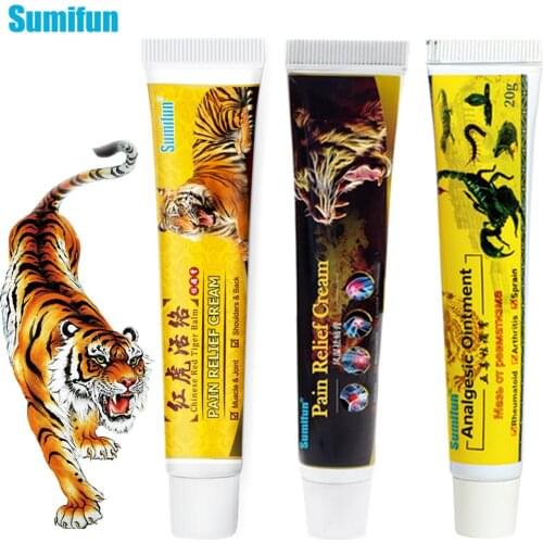 Sumifun 3 Types of Tiger Balm Arthritis Analgesic Treatment Cream Pain Relief Ointment Rheumatoid Joints Herbal Medical Plaster