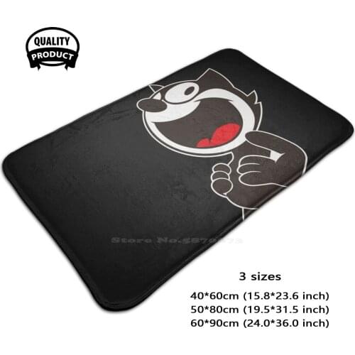 Comfortable Door Mat Rug Carpet Foot Pad Felix Tv Series Cartoons Tv Series Animation Cartoon Black Cat Black Cat Felix Jmozota