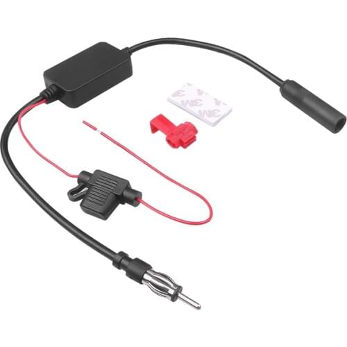 For Universal 12V Auto Car Radio FM Antenna Signal Amp Amplifier Booster For Marine Car Vehicle Boat 330mm FM Amplifier