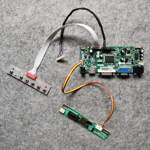VGA+DVI 20-Pin LVDS LCD controller board M.NT68676 Fit N150X1/N141X101/N141X201/N141X203/N141X204 matrix Kit 1024*768 1CCFL