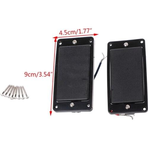 WXTF Guitar Pickup Humbucker Neck Bridge With Frame For LP Black 6String