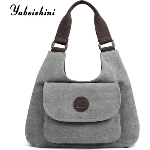 Women canvas handbag High quality travel bag sac a main High capacity tote Female Shoulder Bags Casual shoulder bag bolso mujer