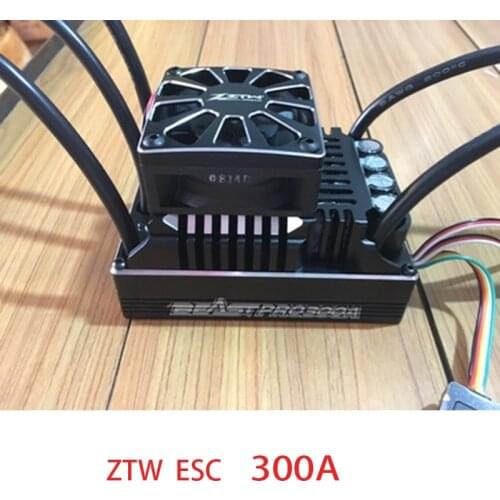 ZTW 1:5 Beast PRO200A 300A 6V/7.4V adjustable 8A BEC Brushless ESC waterproof all aluminium heat sinking for truck and light car