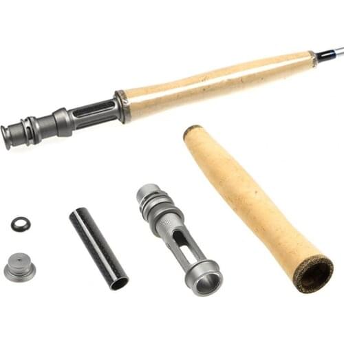 1 Set FLY Outdoor Fishing Spinning Rod Handle Wheel Reel Seat DIY Cork Grip Kit