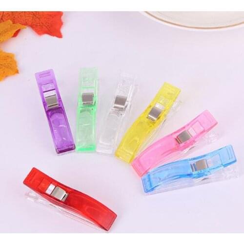 100pcs new clover wonder clips PVC Plastic Clips For Patchwork Sewing DIY Crafts, Quilt Quilting Clip 5.6*1.2*1.8CM