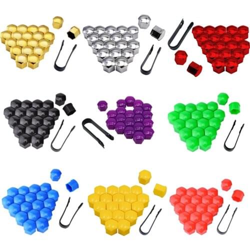 20 Pcs Car Wheel Nut Caps Protection Caps 17mm 19mm 21mm Anti-Rust Auto Hub Screw Cover Car Tyre Nut Bolt Exterior Decoration