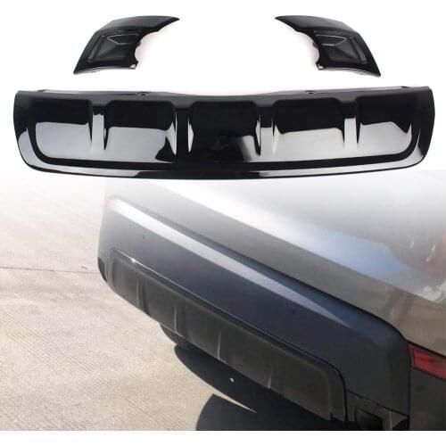 For Land Rover Discovery 5 L462 2017 2018 2019 Car Rear Bumper Lower Skid Plate Protective Cover Trim Gloss Black 3Pcs/Set