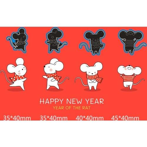 35*40/35*40/40*40/45*40mm cartoon rats New Arrival Frame Cutting Dies Stencil DIY Scrapbooking Photo Album Embossing Paper Card