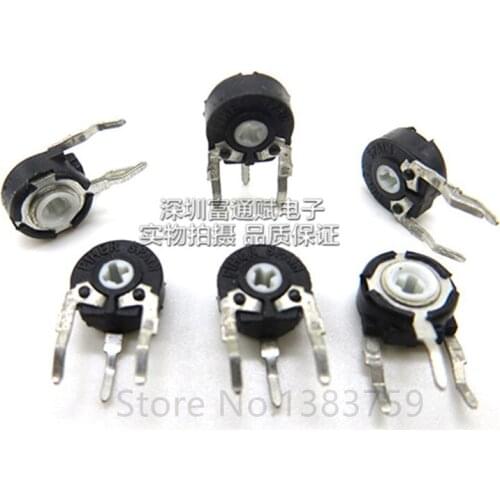5pcs PT06-2K 5K 100K vertical cross arrow hole PT6KH-502A PT6KH-202A PT6KH-104A adjustable potentiometer