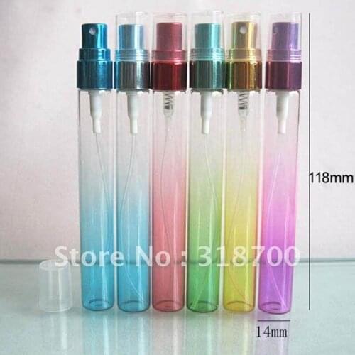 50 x 10ml colored Glass Refillable perfume glass bottle 1/3oz 10cc Parfum Atomizer