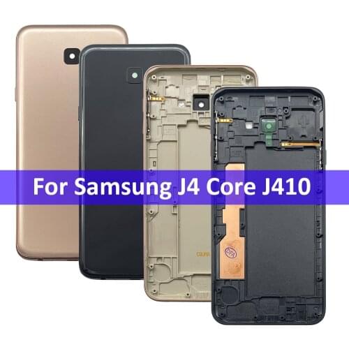 50Pcs，Back Door Case Battery Rear Housing Back Cover With Side Button With Lens For Samsung Galaxy J4 Core SM-J410 J410F J410