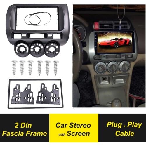 Car Radio Fascia For Honda Jazz City 2Din Stereo CD Android 10 Multimedia Player Panel Mount Adapter Bezel Frame GPS Navigation