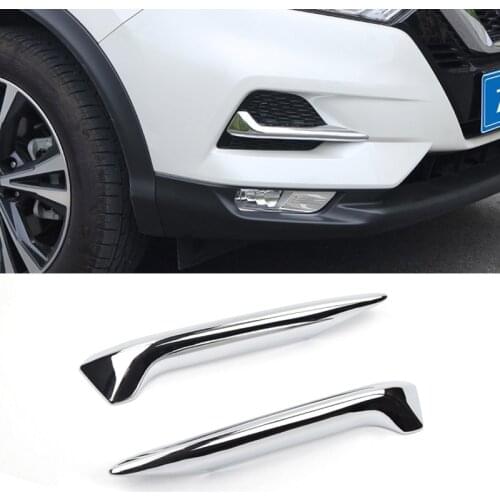 Car Front Rear Fog Light Eyebrow Cover frame trim ABS Chrome Exterior Accessories For Nissan qashqai j11 Dualis 2019 hxh