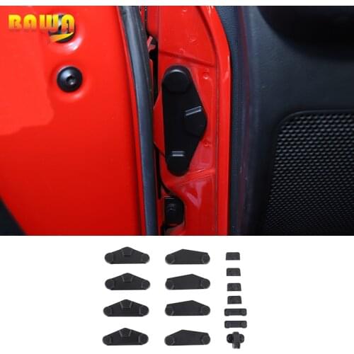 BAWA ABS Door Screw Protective Cover For Jeep Wrangler JK 2007-2017 Car Accessories