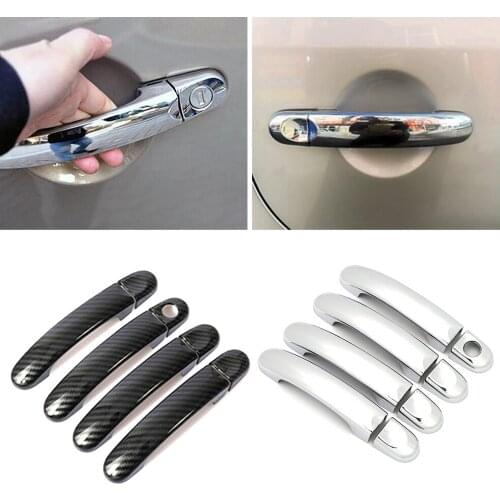 For Volkswagen Transporter VW T5 T6 2003-2018 Carbon Fiber Color Refit Chrome Door Handle Cover Trim Protection Sticker