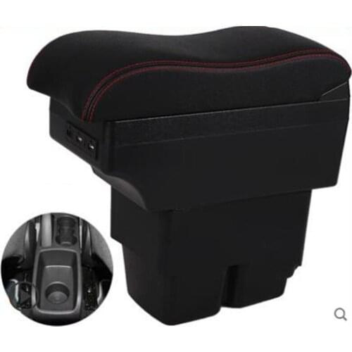 For Ford Fiesta 2009-2017 Center Centre Console Storage Box Armrest Arm Rest Rotatable 2010 2011 2012 2013 2014 2015 2016