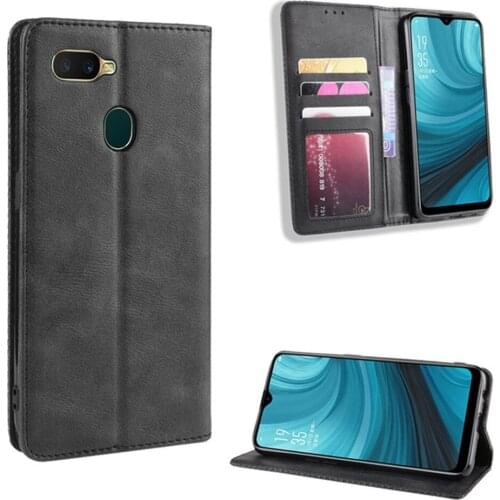 For OPPO A5S Case For OPPO AX5S Luxury Flip PU Leather Wallet Magnetic Adsorption Shockproof Case For Oppo A5S AX5S Phone Bags