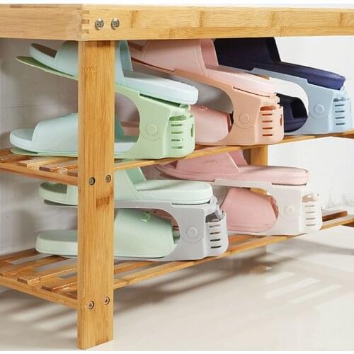 Double-Layer Adjustable Shoe Storage Rack Home Color Dustproof Storage Shoe Holder Bathroom Shoe Rack Organizer