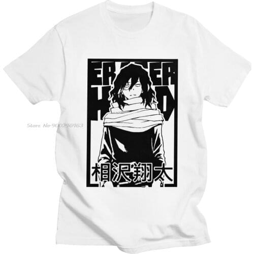 Trendy Manga Anime Boku No Hero Academia Tshirt Men Short Sleeve Summer Aizawa Shota Tee Cotton T Shirts Gift
