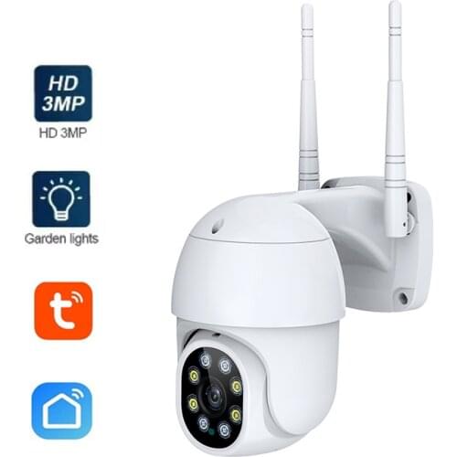 Wouwon Dome IP Camera 1080P Tuya Smartlife App Waterproof Outdoor Led Light WiFi Security Camera Google Home Alexa CCTV Camera