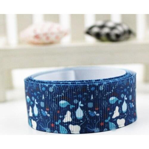 Custom stingray printed grosgrain ribbon stripe ribbon 9mm-75mm 10/25/50 yards wedding decorative ribbons DIY craft webbing