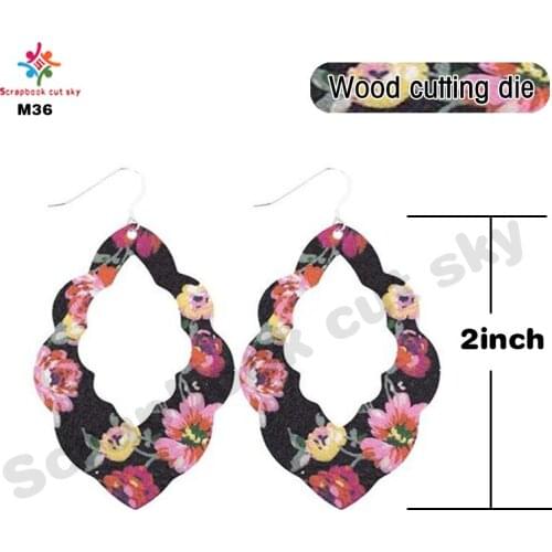 June New Raindrop Pendant Earrings Wooden Die Cutting Clipboard Craft Knife Die Compatible with Most Manual Die Cutting Machines