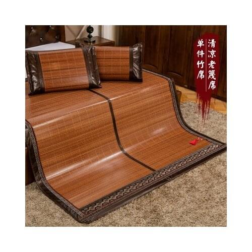 Vescovo Cool Summer Mat Double Sided Folding Wrapping1.3/ 1.5/1.8m Pure Natural Bamboo Mat