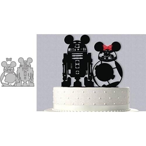 Metal Cutting Dies Robot couple for DIY Scrapbooking Album Paper Cards Decorative Crafts Embossing Die Cuts