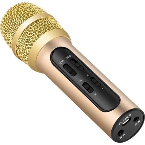 Mobile phone K song condenser sound card microphone Volcano fast hand national K song live singing microphone