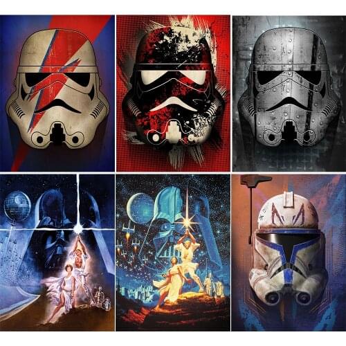 5D DIY Diamond Painting Disney Anime Star Wars Diamond Embroidery Cartoon Cross stitch Kit Mosaic Home Decoration