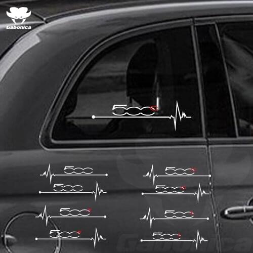 2pcs car windows sticker For Fiat 500 500C 500X 500L