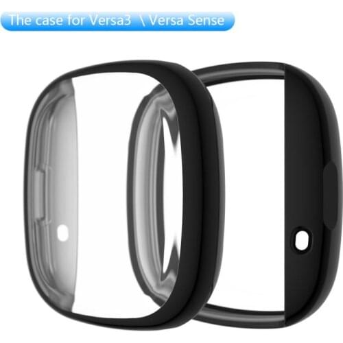 New 7 Color Soft Tpu Case For Fitbit Versa 3 Band Waterproof Watch Shell Cover Screen Protector For Fitbit Sense Smart Watch