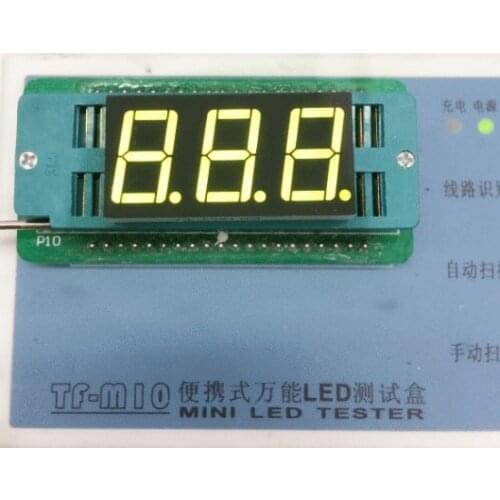 Common anode/Common cathode 0.56 inch digital tube 3 bit digital tube 0.56inches best Yellow-green digital tube