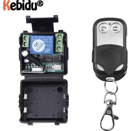 Wireless Remote Control Switch DC 12V 10A 1CH Relay Receiver Module And RF Transmitter 433Mhz Remote Controls With Key Ring