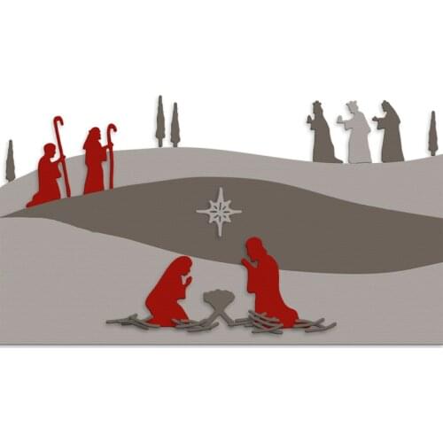 Religious Worship Over the Mountains Cutting Dies Scrapbooking Card Album Making DIY Crafts Stencil Supplies New 2020