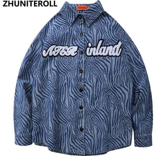 Fashion Cotton Mens Shirts Striped Print Button Down Longsleeve Shirt For Men Streetwear Hawaiian Beach Harajuku Hipster Tops