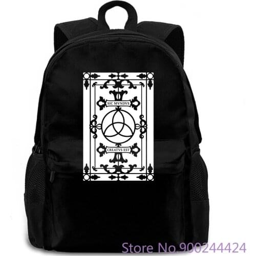 DARK TV SHOW TRINITY KNOT SIC MVNDVS CREATVS EST SIC MUNDUS SCI FI SIZES backpack