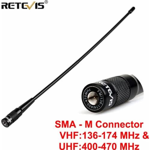Retevis RHD-771 SMA-M Male Antenna 37.5cm VHF UHF Walkie Talkie Antenna For Yaesu VX-3R VX-5R Retevis RT1 RT3S RT3 RT81 For TYT