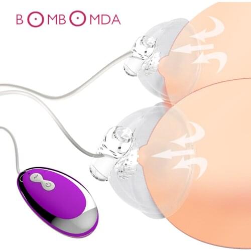 Nipple Sucker Vibrator Electric Breast Pump Breast Enlarge Massager Tongue Lick Nipple Suction Cups Vibrator Sex Toy for Woman