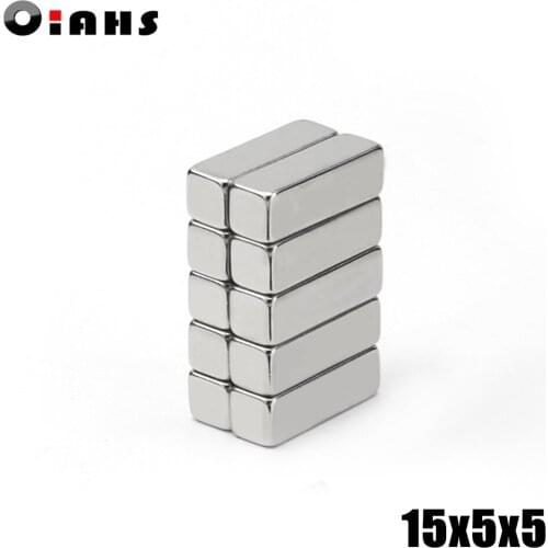 500pcs F15x5x5mm Super Powerful Strong Rare Earth Block NdFeB Magnet Neodymium N35 Magnets F15*5*5mm- Free Shipping