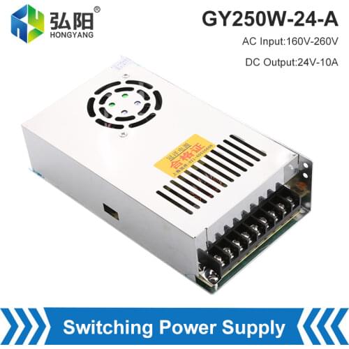 Lighting Transformer 250W Switching Power Supply 24V 10A GY250W-24-A Power Adapter Suitable For CNC Router Engraving Machine